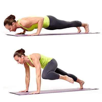 Push-Up to Knee Touch