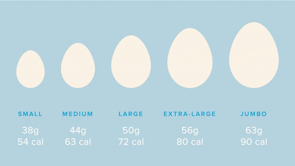 عدد السعرات الحرارية في البيض