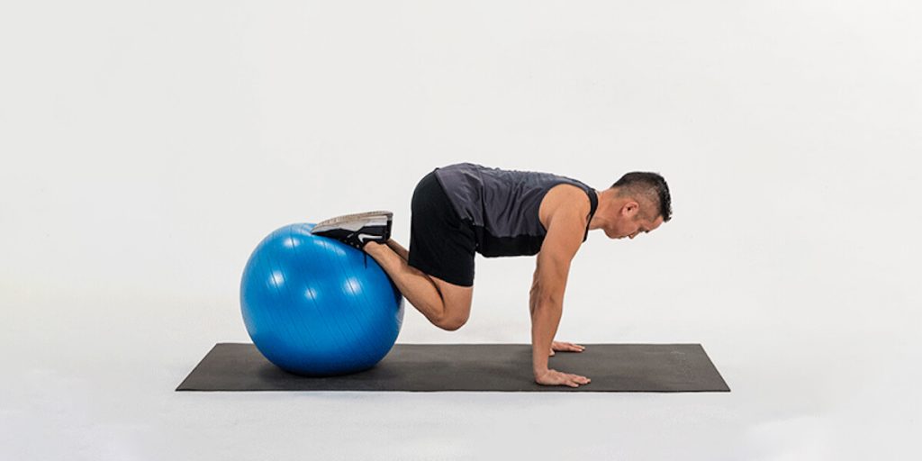 Knee Tucks (With Sliders or Exercise Ball)