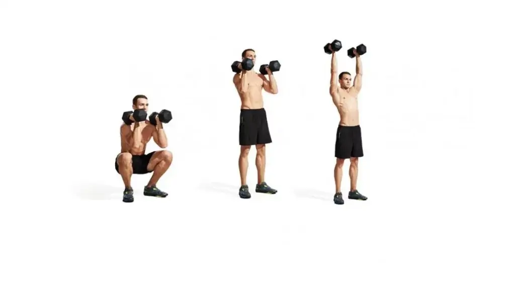Squat with overhead press